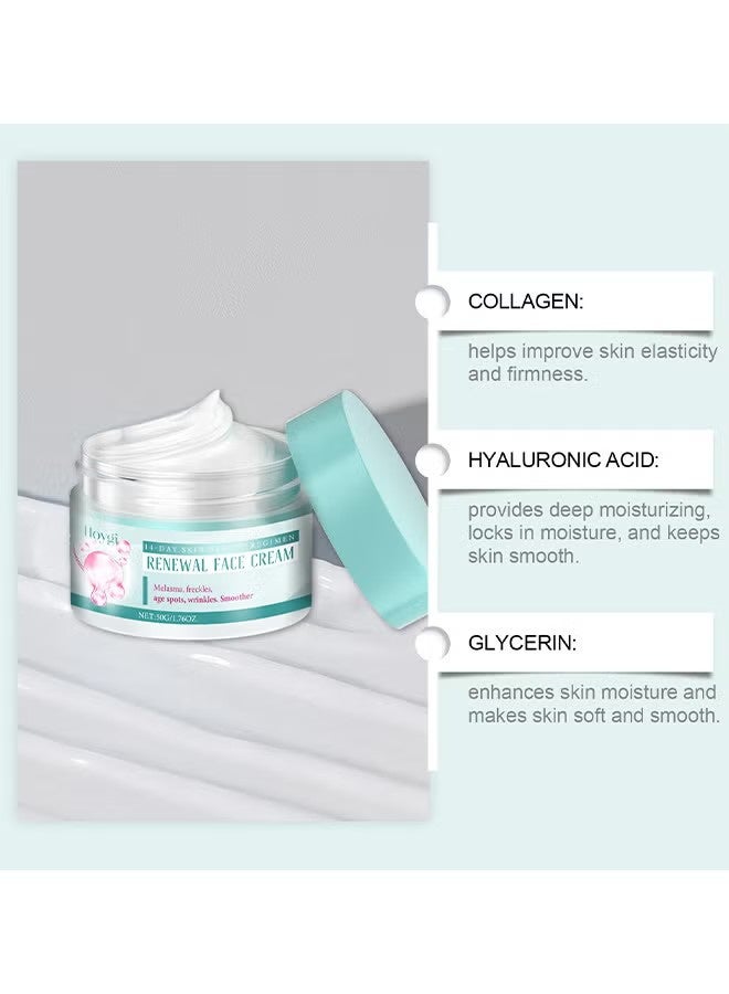 هويجي كريم الوجه 14-Day Skin Beauty Regimen Melasma, البقع العمرية البقع, التجاعيد أكثر سلاسة, كريم البقع الداكنة, لعلاج البقع والبقع لجميع أنواع الجلد, كريم الوجه المضادة للتجاعيد - Image 4